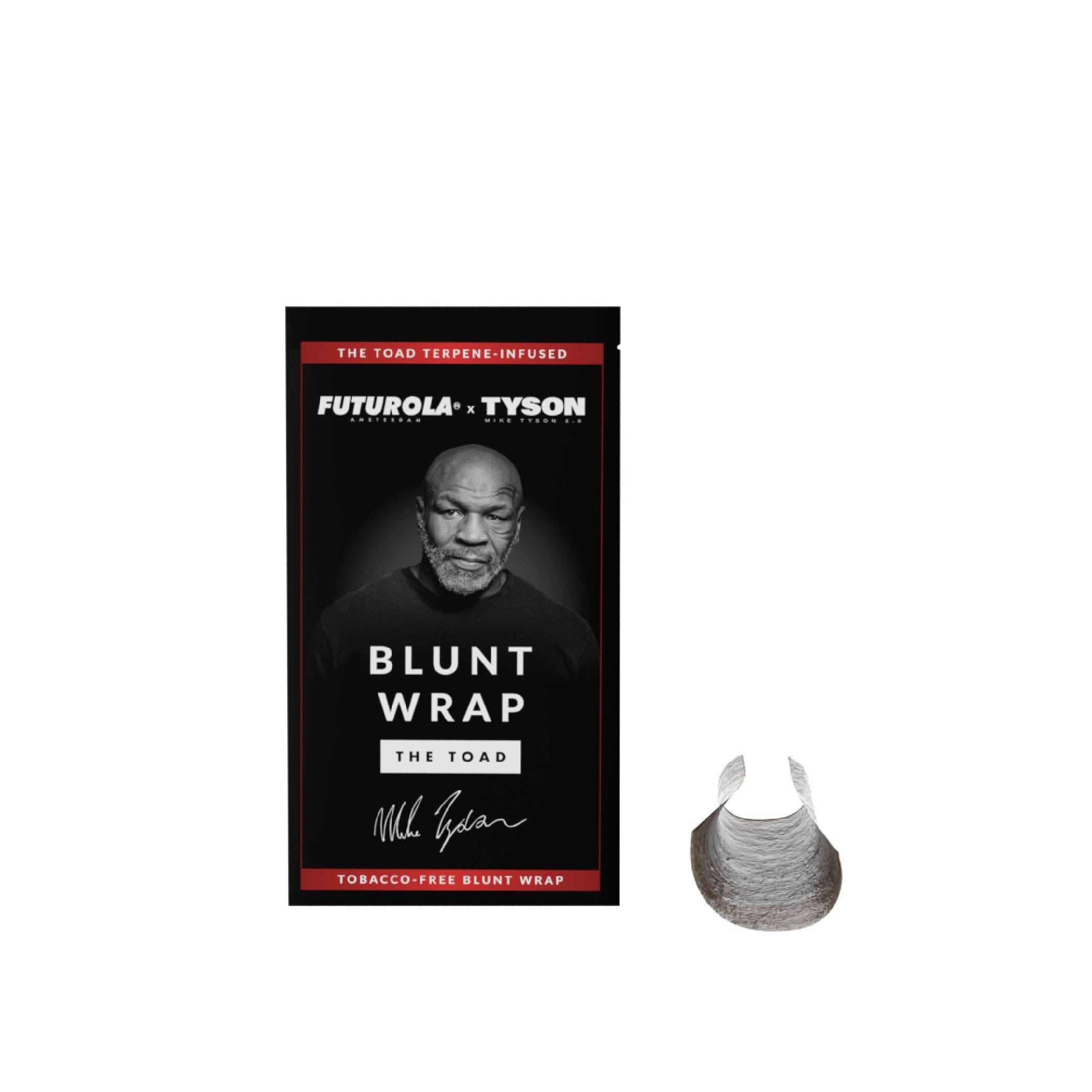 Tobacco-free blunt wraps in collaboration with Tyson, featuring terpene-infused design for a smooth smoking experience.