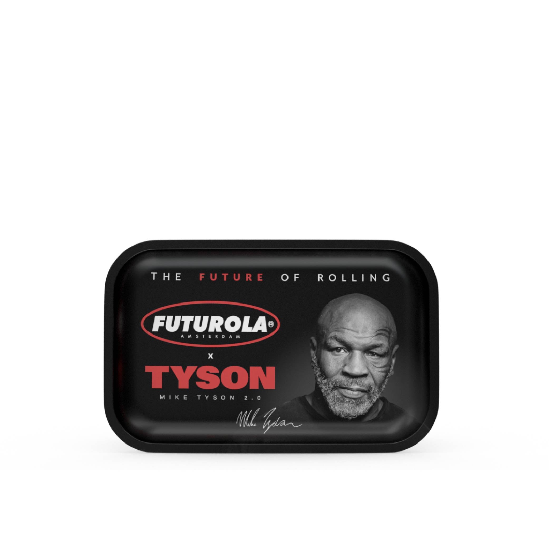 Medium rolling tray featuring Futurola x Tyson collaboration, designed for convenience in rolling, durable materials, and easy to clean.