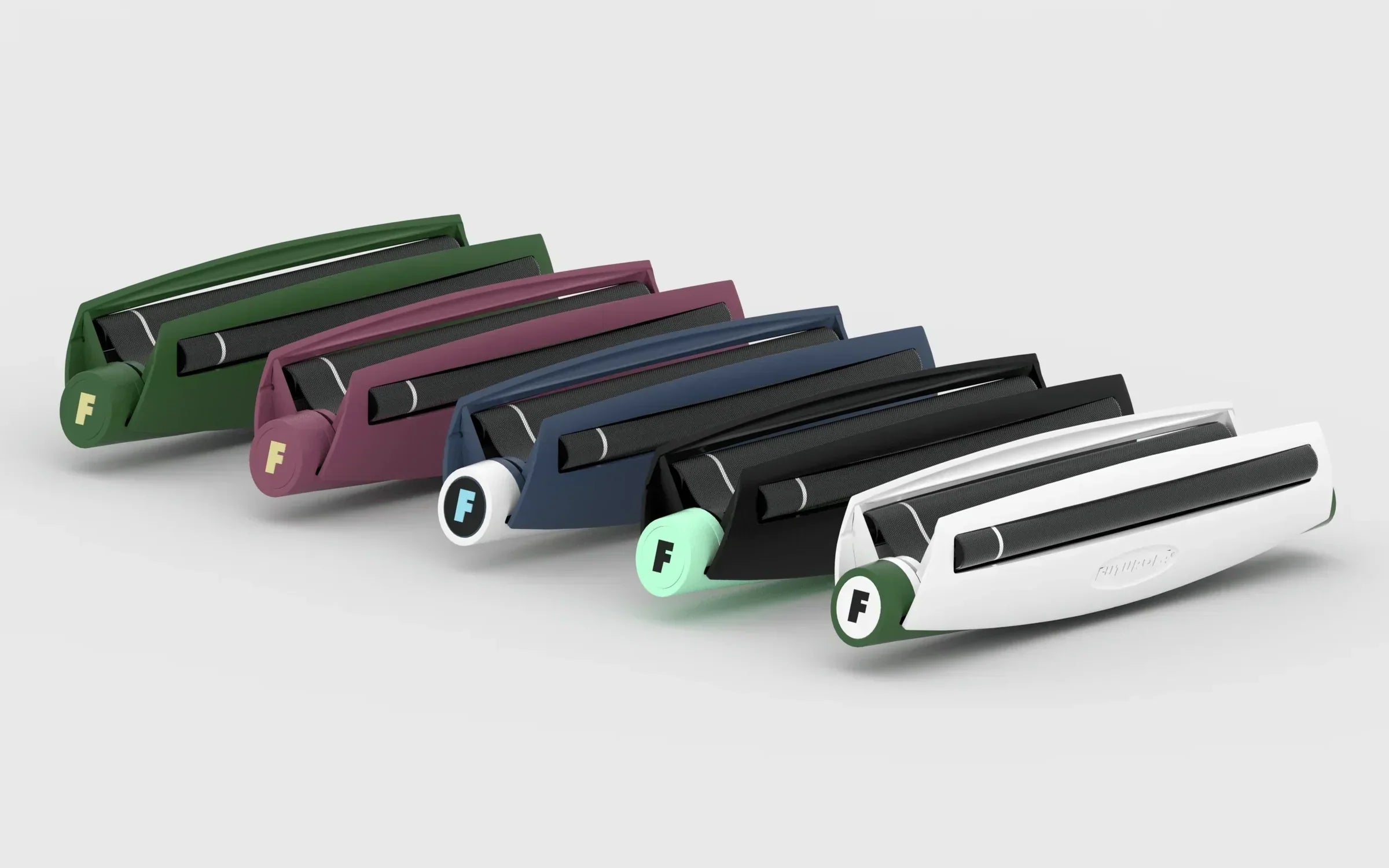 The best cone rollers in different colors displayed in white background.
