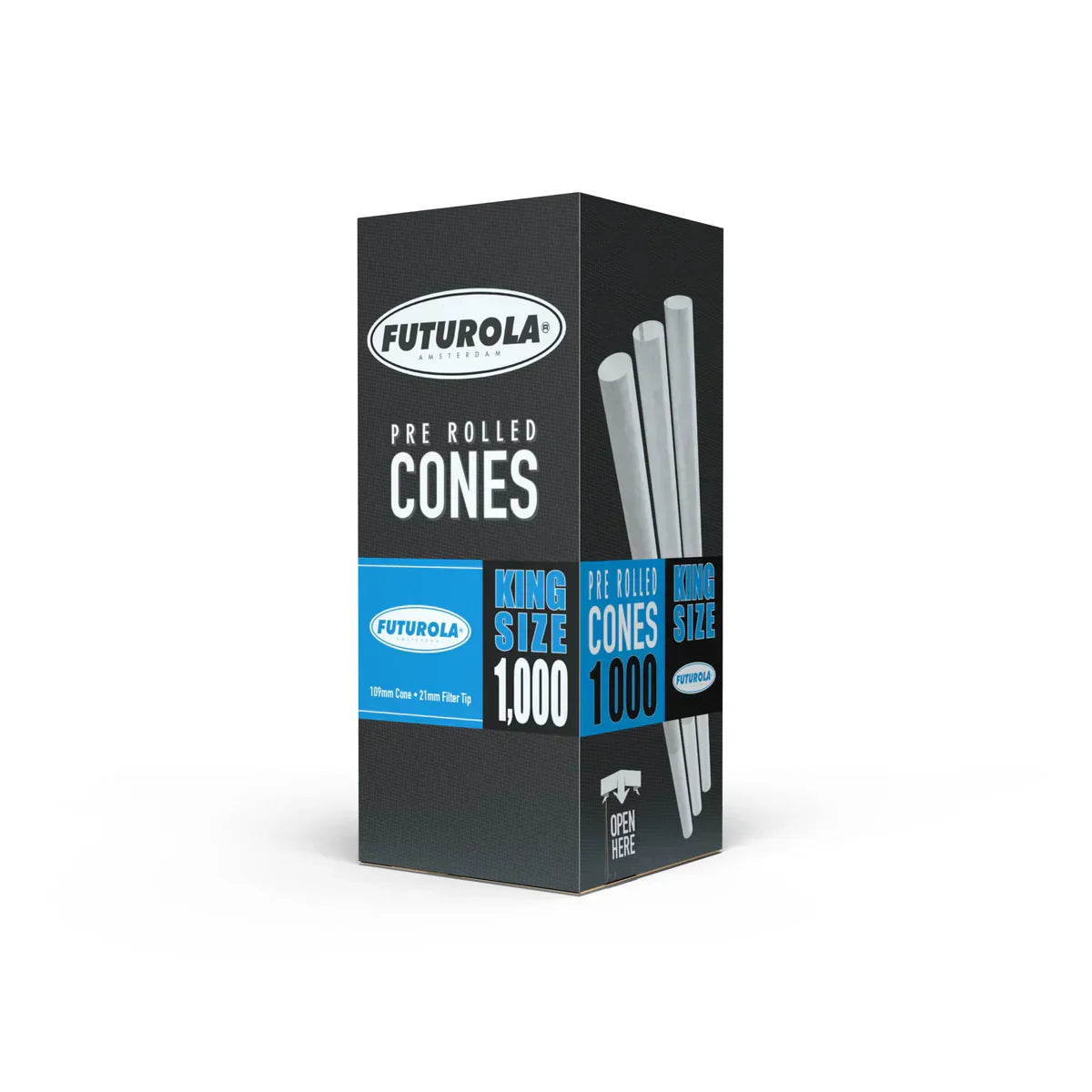 King size pre-rolled cones from FUTUROLA, made with precision to ensure the best smoking experience.
